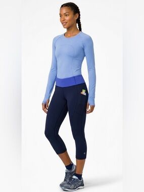 Lululemon Speed Track Crop Nightfall Blue 8